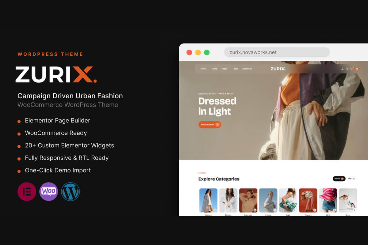 ZURIX - Campaign Driven Urban Fashion WooCommerce Theme